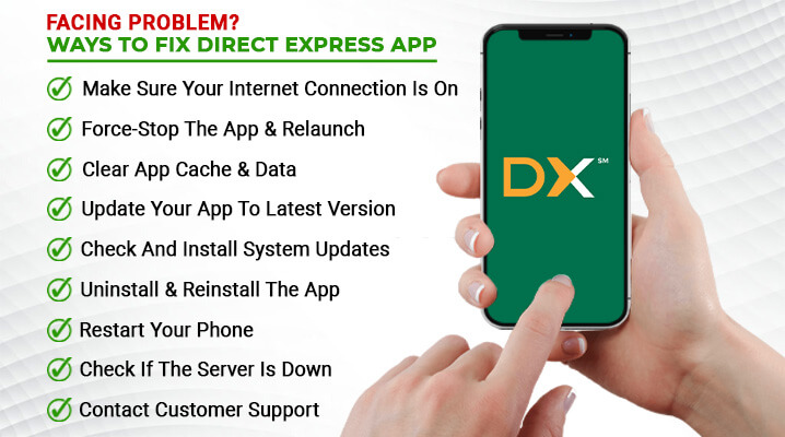 how to fix direct express app not working