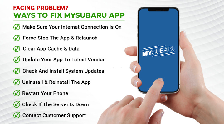 how to fix mysubaru app not working