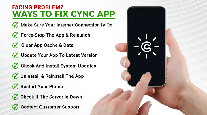 how to fix cync app not working