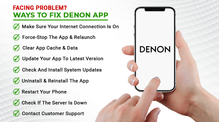 how to fix denon app not working