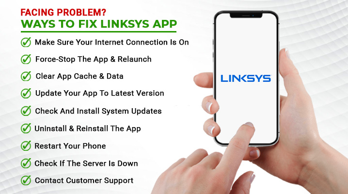 how to fix linksys app not working