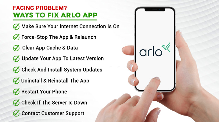 how to fix arlo app not working