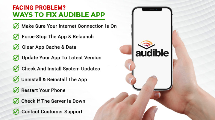 how to fix audible app not working